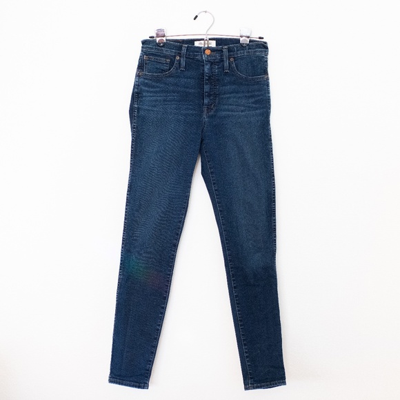 Madewell Dark Wash 10" High-Rise Skinny Jeans - Picture 1 of 4